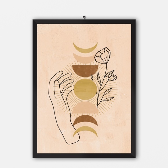 Wall Art Bohemian Celestial Hands Print Poster Illustration Unframed - Picture 5 of 6